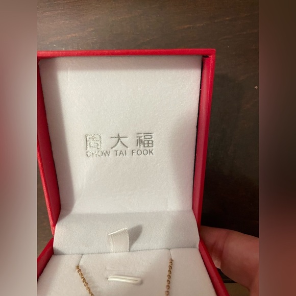 Chow Tai Fook Rose Gold Stainless Steel Necklace 16” to 18” - Picture 2 of 5